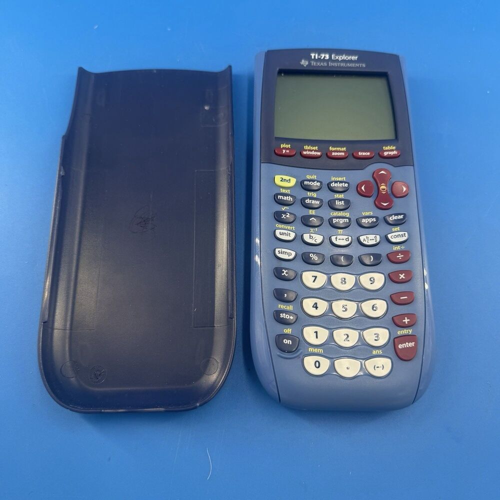 Texas Instruments TI-73 Explorer Graphing Calculator w/ Cover TESTED WORKS